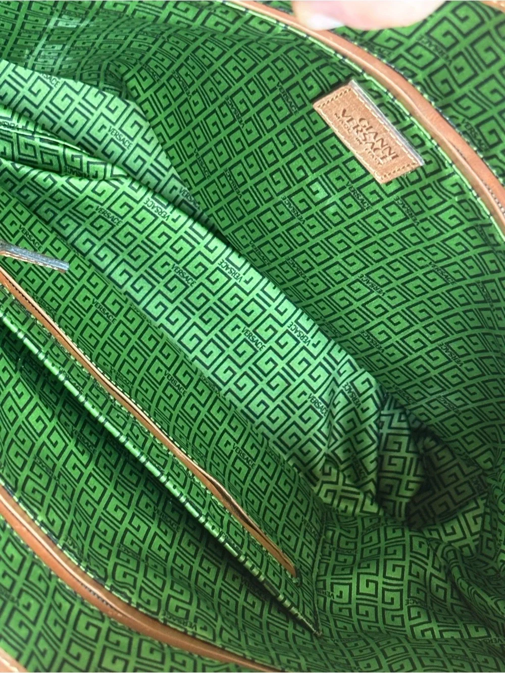 Gianni Versace Patchwork Panel Leather Bag